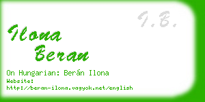 ilona beran business card