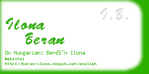 ilona beran business card